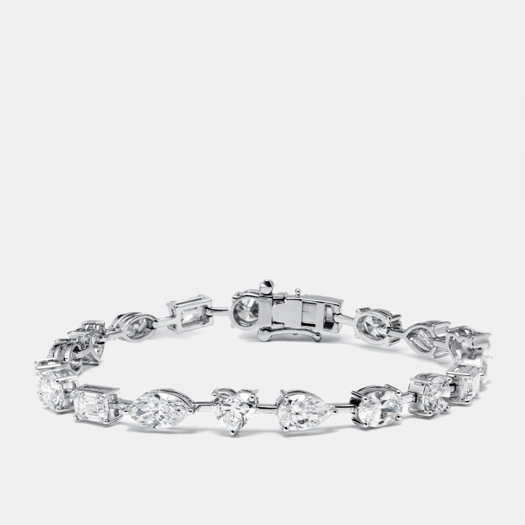 9.5 cts Lab Grown Diamond 18k White Gold Bracelet