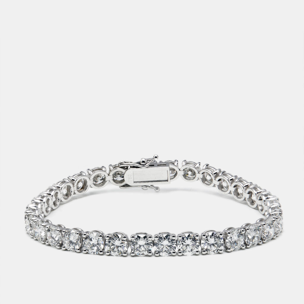 18 cts Round Lab Grown Diamonds 18k White Gold Bracelet