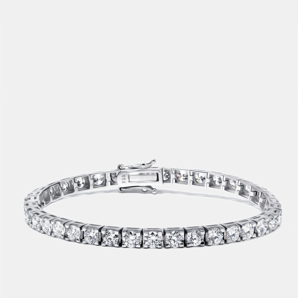 7 cts Round Lab Grown Diamonds 18k White Gold Bracelet 7 cts Round Lab Grown Diamonds 18k White Gold Bracelet