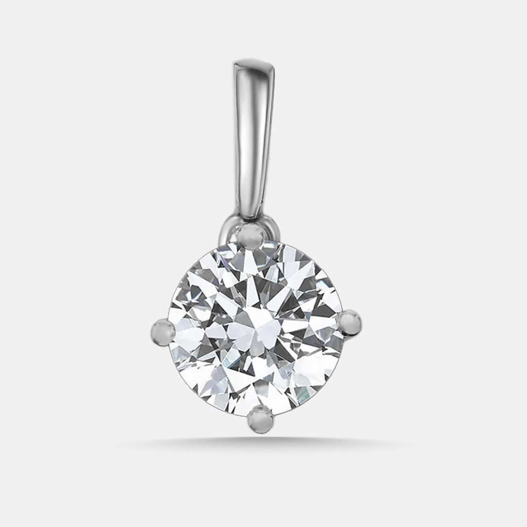 1.50 cts Round Lab Grown Diamonds 18k White Gold Pendant 1.50 cts Round Lab Grown Diamonds 18k White Gold Pendant