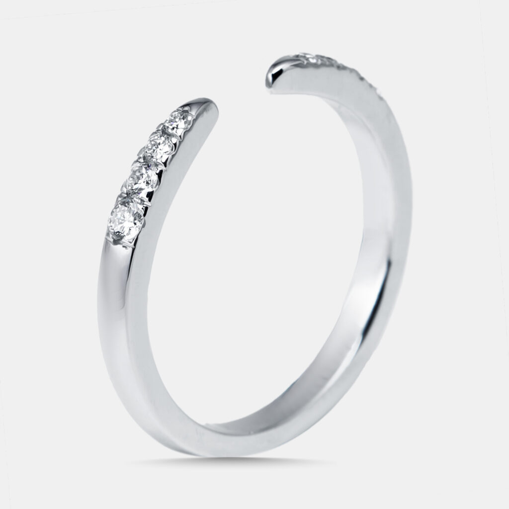 0.17 cts Round Lab Grown Diamonds 18k White Gold Ring Size 50 0.17 cts Round Lab Grown Diamonds 18k White Gold Ring Size 50
