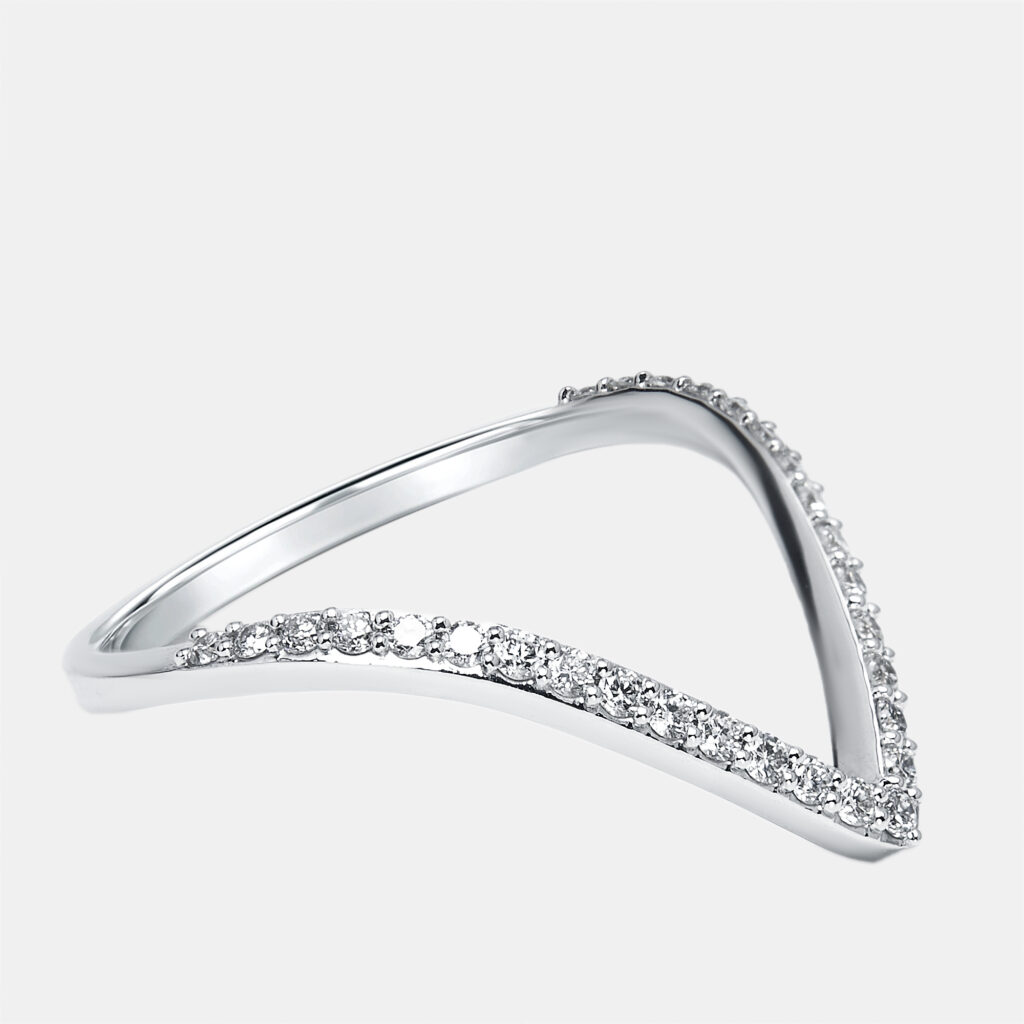 0.28 cts Round Lab Grown Diamonds 18k White Gold Ring Size 52 0.28 cts Round Lab Grown Diamonds 18k White Gold Ring Size 52