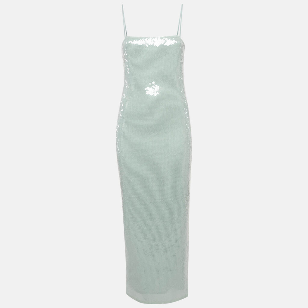 The Robe Blue Sequin Midi Slip Dress M