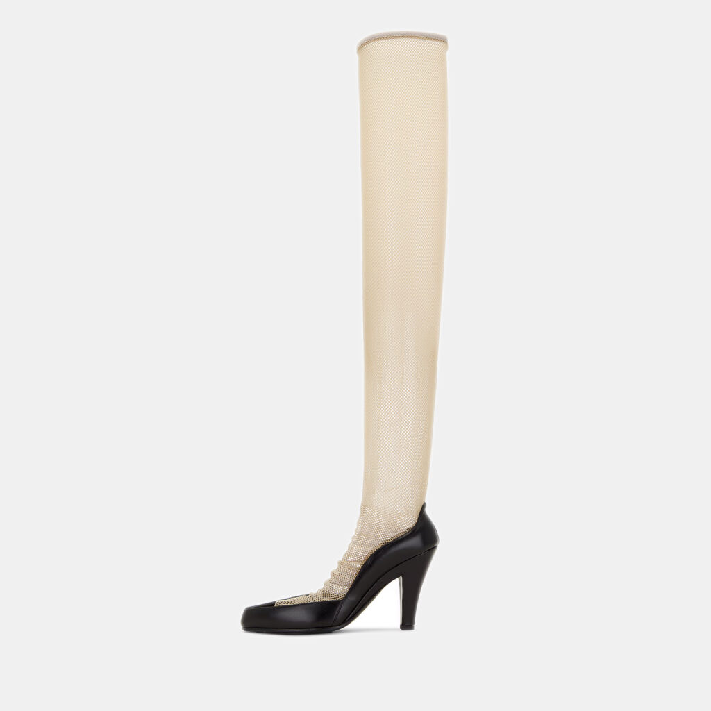 The Row Black/Beige Leather and Mesh Sock Pumps Size 40 The Row Black/Beige Leather and Mesh Sock Pumps Size 40