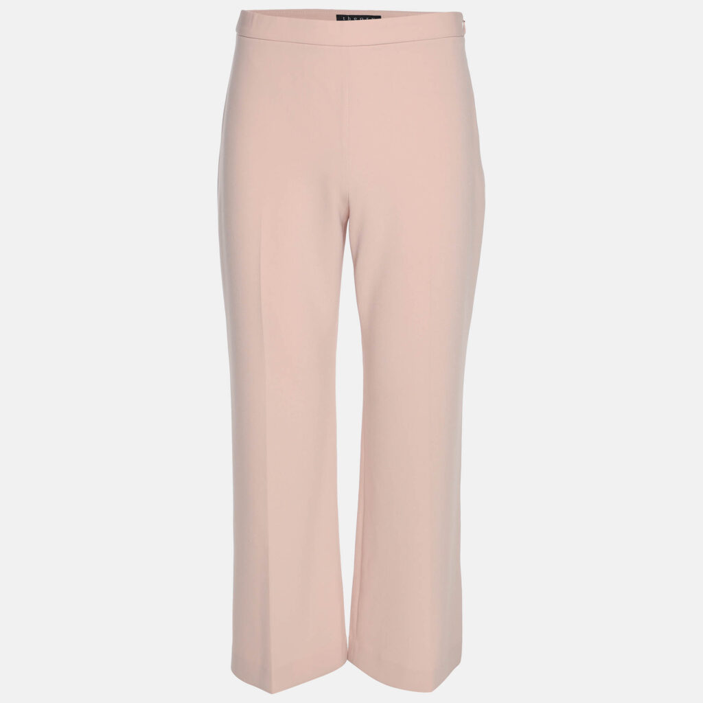 Theory Peach Crepe Wide Leg Trousers M Theory Peach Crepe Wide Leg Trousers M