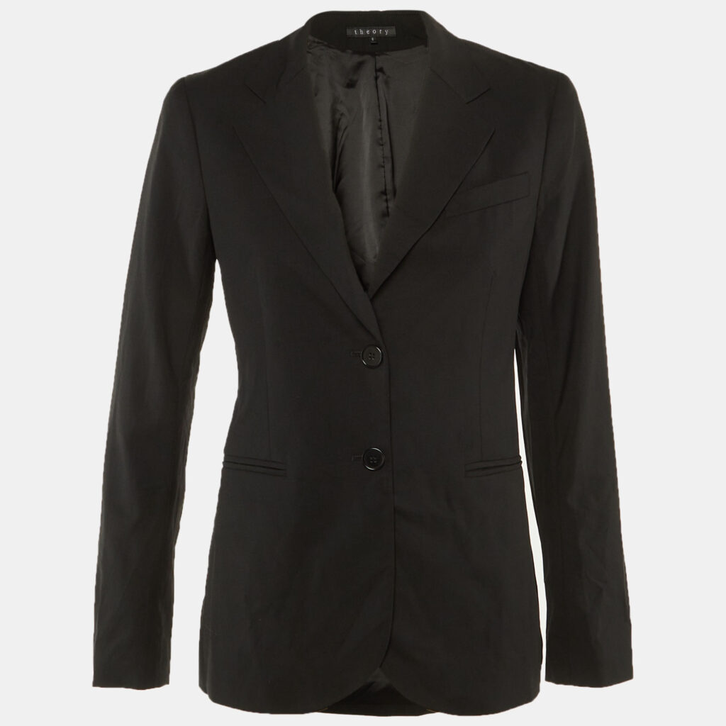luxury-women-theory-used-clothes-p1241244-003-1.jpg Theory Black Wool Single Breasted Blazer S