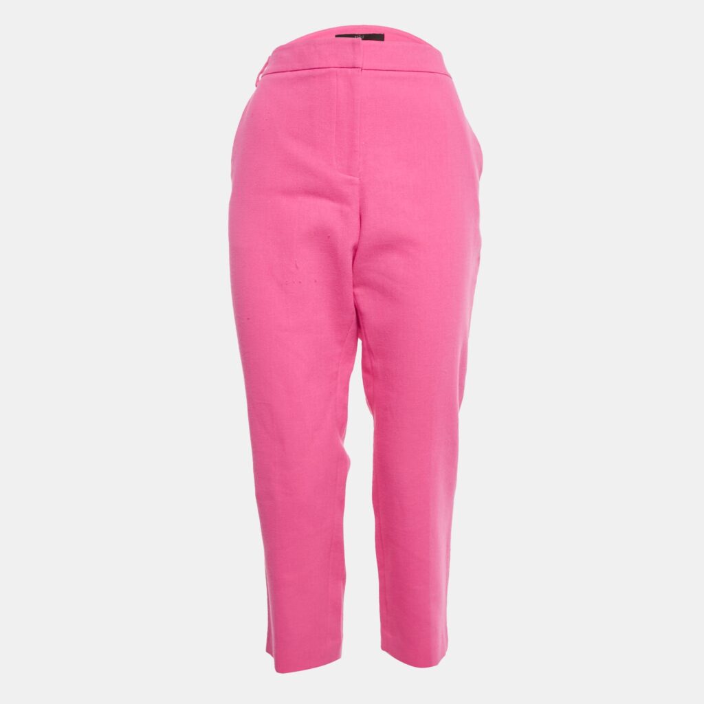 Tibi Pink Cotton Formal Trousers L