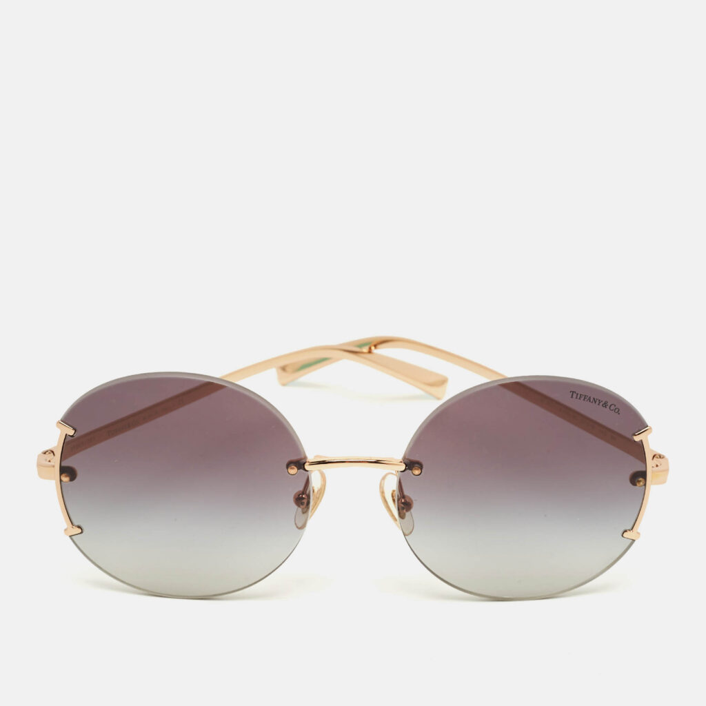 Tiffany & Co. Gradient Grey/Gold Tone TF 3071 Round Sunglasses Tiffany & Co. Gradient Grey/Gold Tone TF 3071 Round Sunglasses