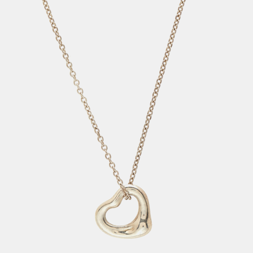 Tiffany & Co. Elsa Peretti Open Heart Sterling Silver Pendant Necklace Tiffany & Co. Elsa Peretti Open Heart Sterling Silver Pendant Necklace