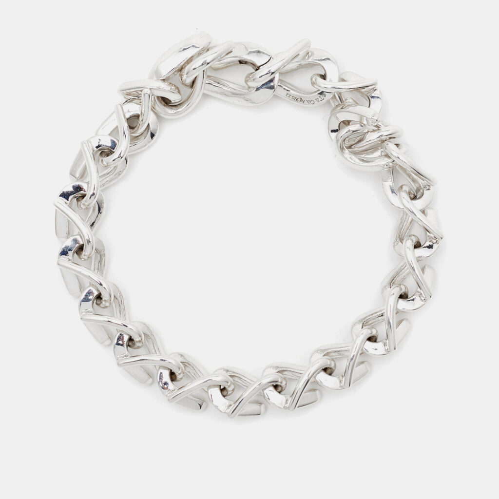 luxury-women-tiffany-co-used-accessories-p1234085-004-1.jpg Tiffany & Co. Forge Sterling Silver 925 Link Bracelet