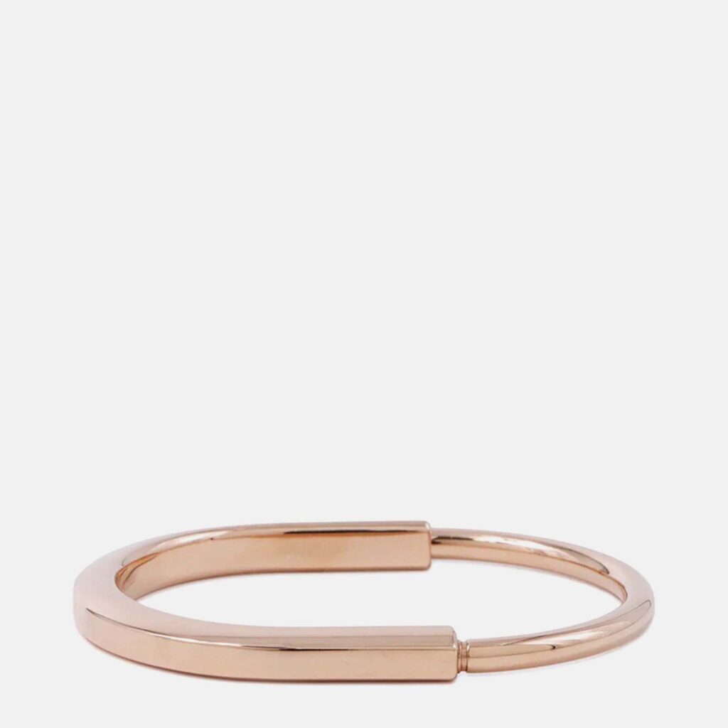 Tiffany & Co. Padlock Large 18K Pink Gold Bangle
