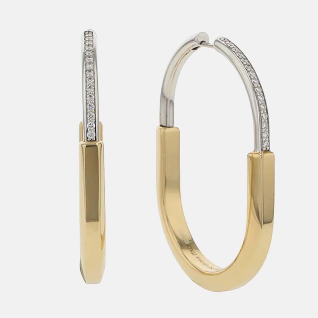 Tiffany & Co. Padlock Extra Large 18K White Gold, Yellow Gold Earring Tiffany & Co. Padlock Extra Large 18K White Gold, Yellow Gold Earring