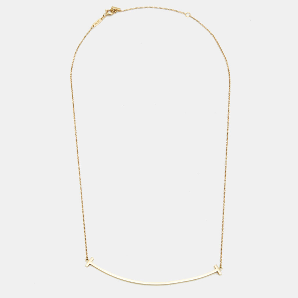 Tiffany & Co. T Smile 18k Yellow Gold Large Necklace Tiffany & Co. T Smile 18k Yellow Gold Large Necklace