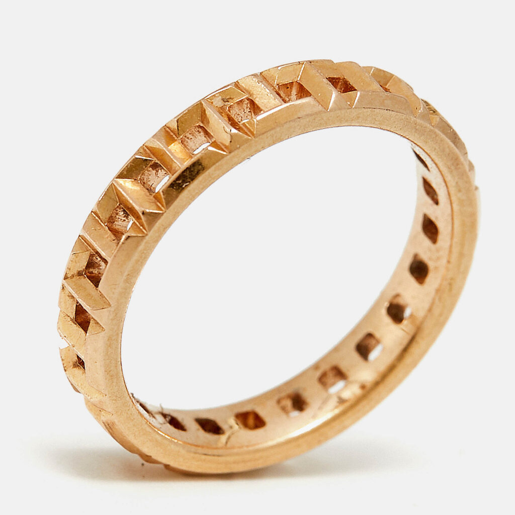 Tiffany & Co. 18k T True 18k Rose Gold Narrow Ring Size 49