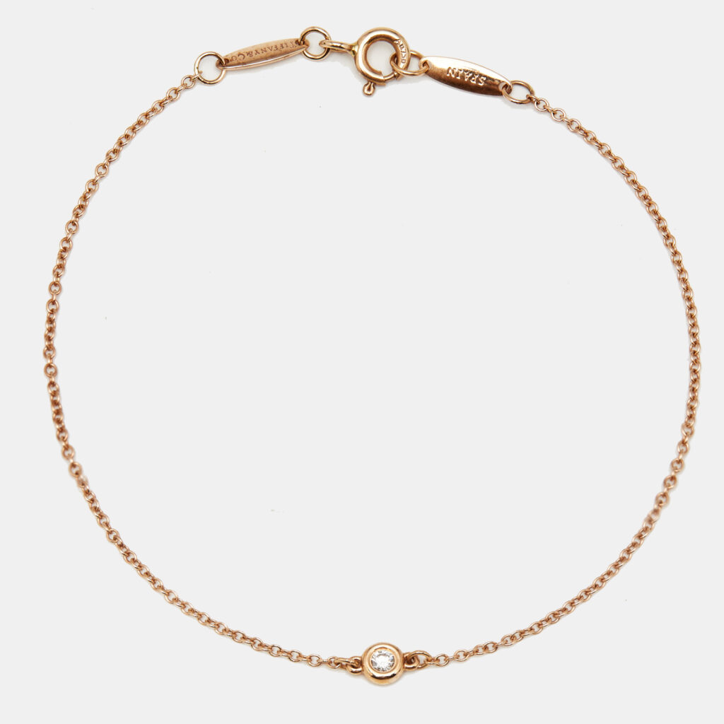 Tiffany & Co. Elsa Peretti Diamonds by the Yard 18k Rose Gold Bracelet