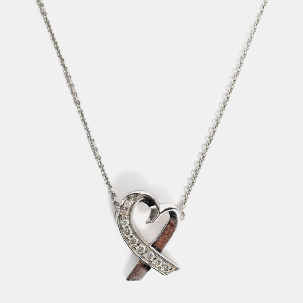 luxury-women-tiffany-co-used-fine-jewelry-p1247778-002.jpg Tiffany & Co 18k White Gold/Diamond Paloma Picasso Loving Heart Pendant