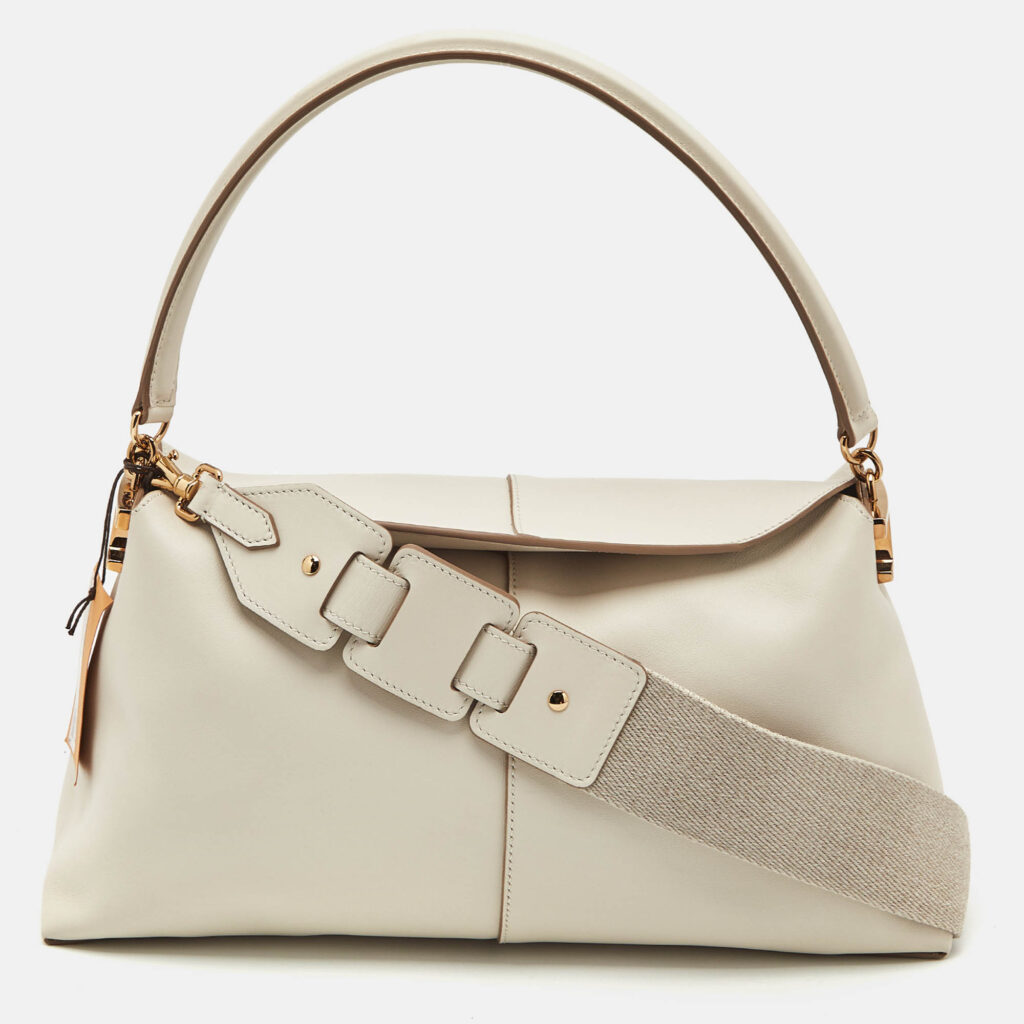 luxury-women-tods-new-handbags-p1163467-012-1.jpg Tod's Off White Leather Small T Case Shoulder Bag