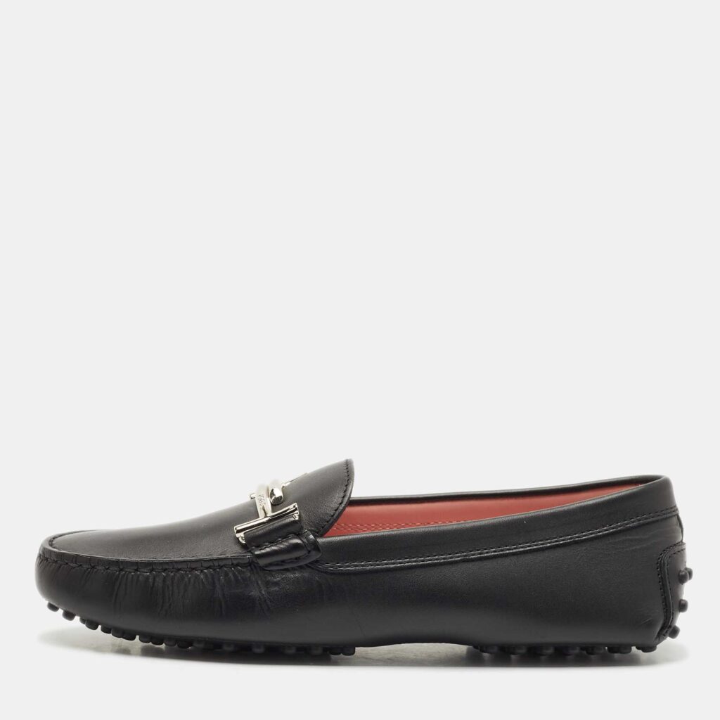 Tod's Black Leather Penny Loafers Size 38.5 Tod's Black Leather Penny Loafers Size 38.5