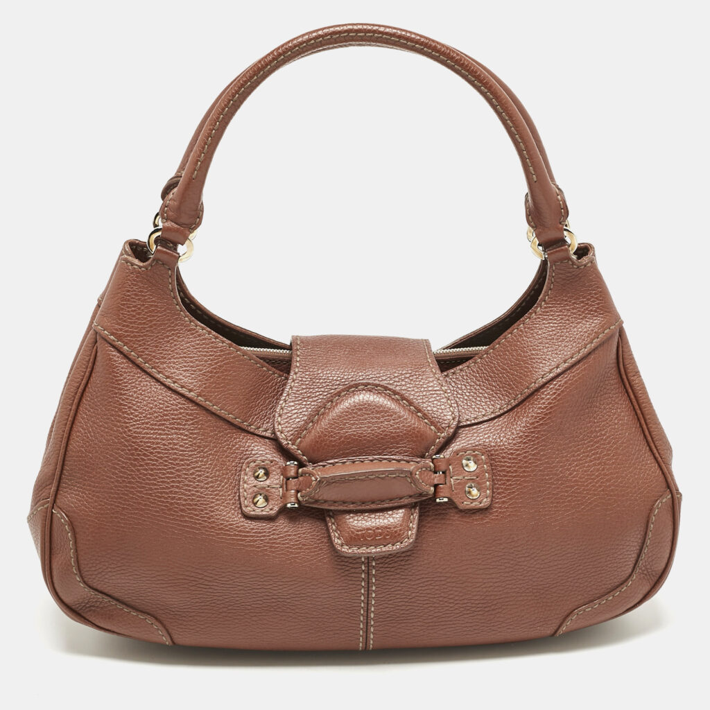 Tod's Brown Leather Studs Hobo Tod's Brown Leather Studs Hobo