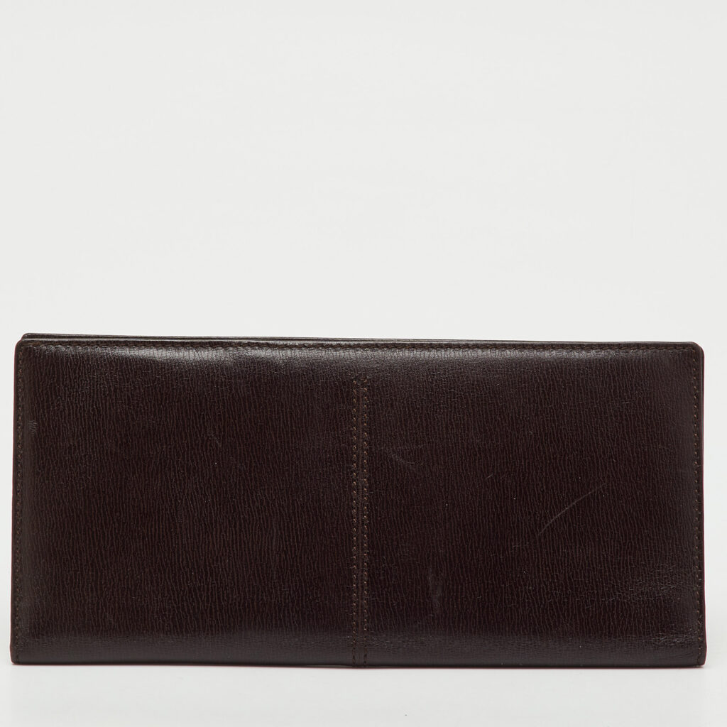 Tod's Dark Brown Leather Long Wallet Tod's Dark Brown Leather Long Wallet