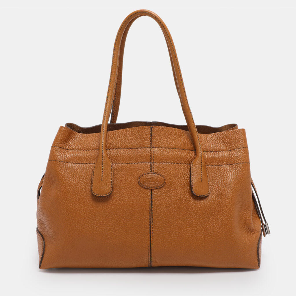 Tod's D Bag Media Tan Leather Tote Tod's D Bag Media Tan Leather Tote