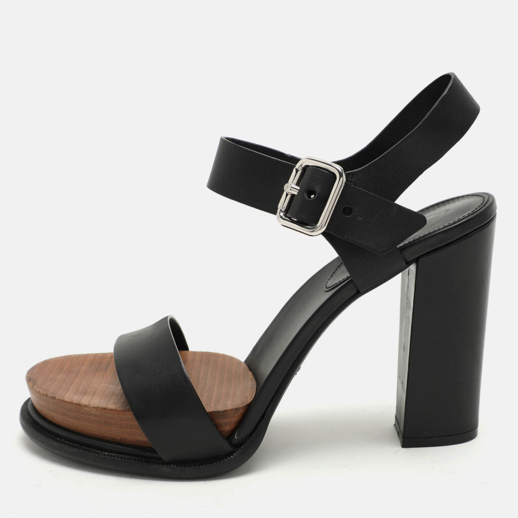 Tod's Black Leather Ankle Strap Sandals Size 41 Tod's Black Leather Ankle Strap Sandals Size 41