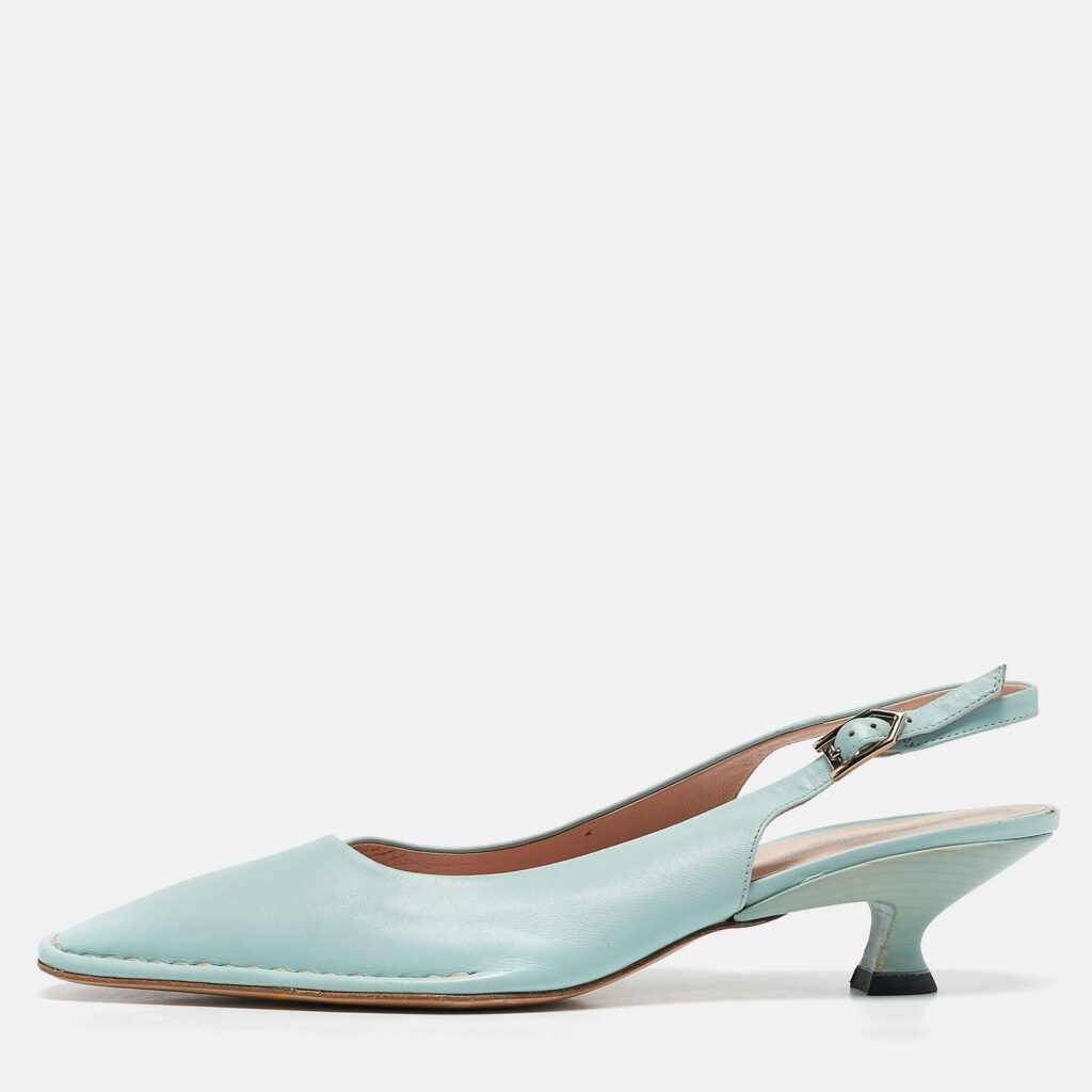 Tod's Blue Leather Slingback Pumps Size 40 Tod's Blue Leather Slingback Pumps Size 40