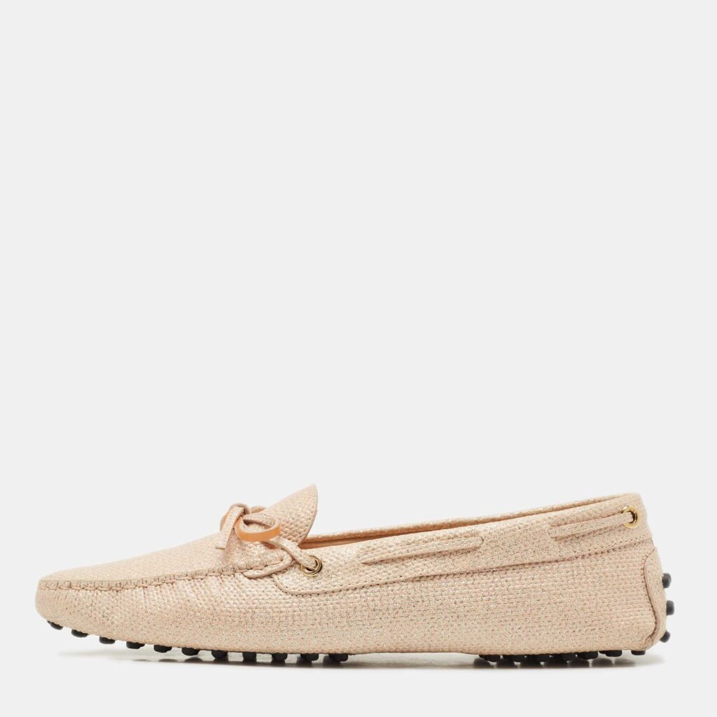 Tod's Beige Texture Nubuck Leather Penny Loafers Size 41 Tod's Beige Texture Nubuck Leather Penny Loafers Size 41