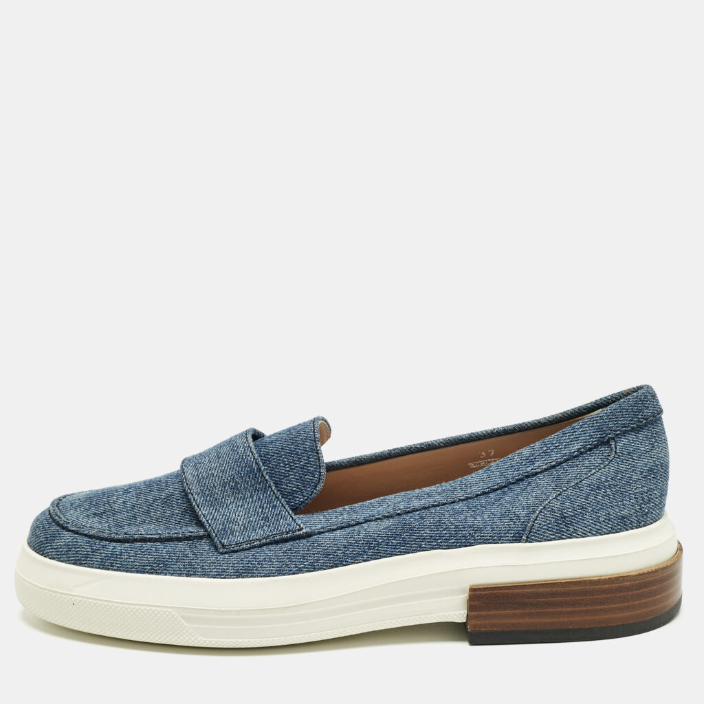 Tod's Blue Denim Slip On Sneakers Size 37 Tod's Blue Denim Slip On Sneakers Size 37