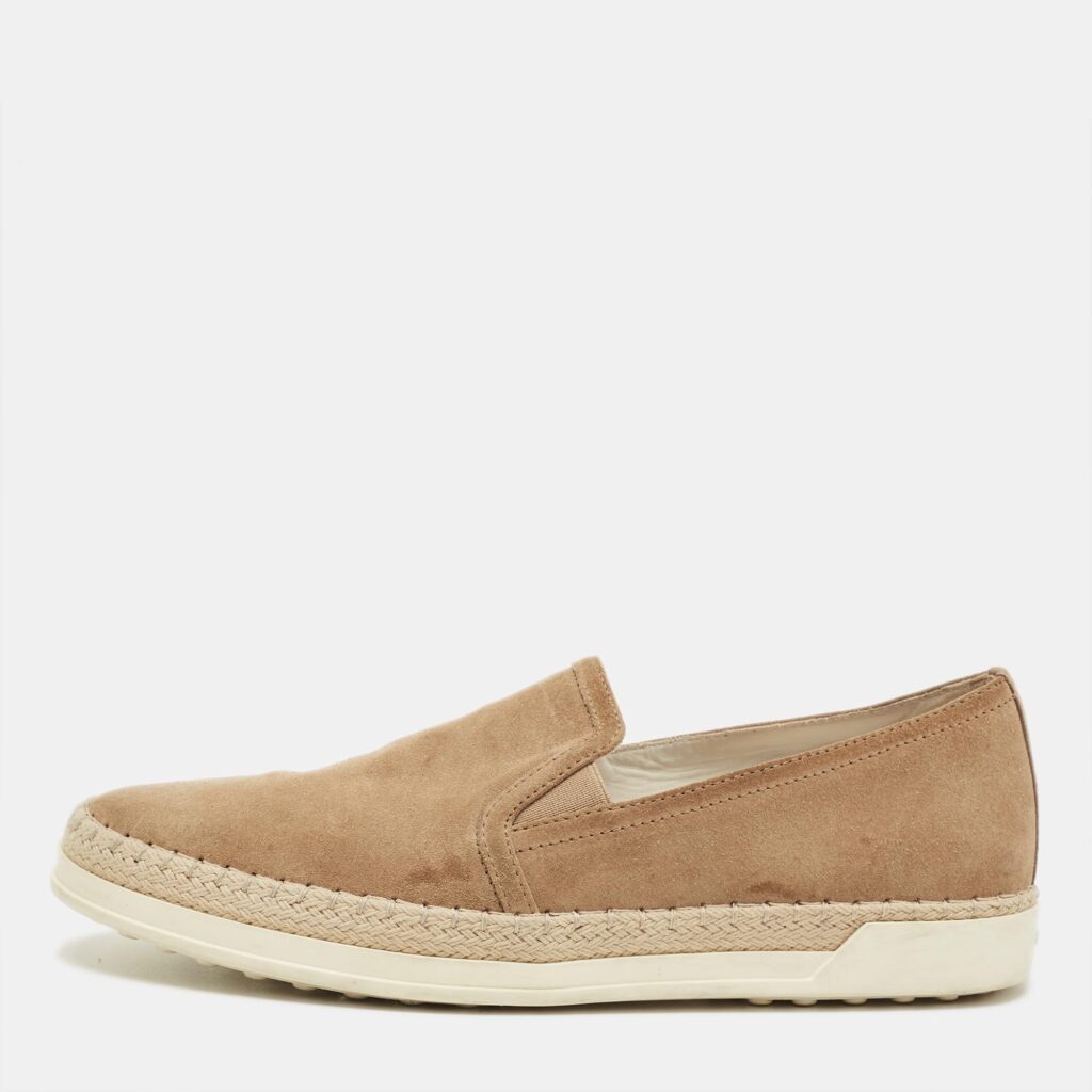 Tod's Brown Suede Slip On Espadrille Sneakers Size 39 Tod's Brown Suede Slip On Espadrille Sneakers Size 39