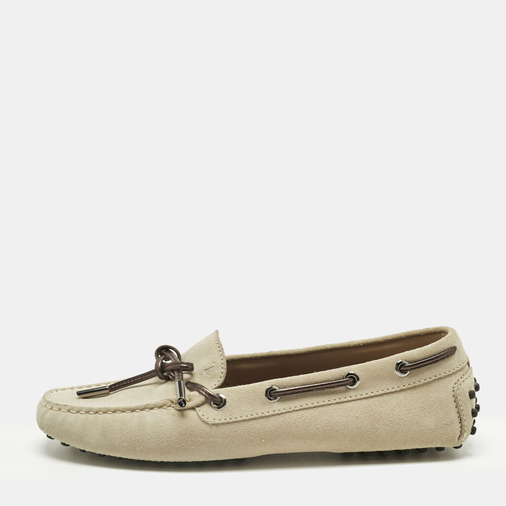 Tod's Grey Suede Gommino Loafers Size 39 Tod's Grey Suede Gommino Loafers Size 39