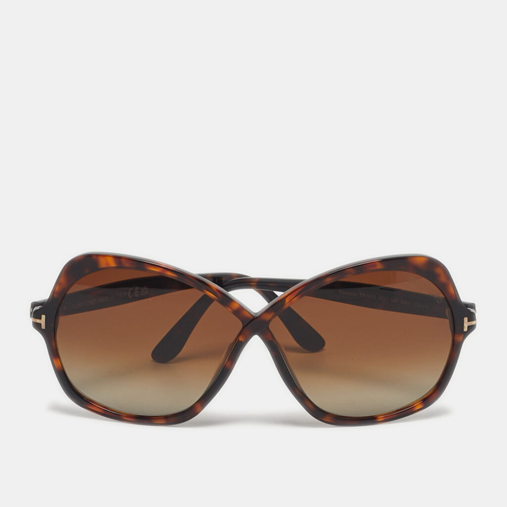 Tom Ford Tortoiseshell Brown TF 1013 Rosemin Oversized Sunglasses Tom Ford Tortoiseshell Brown TF 1013 Rosemin Oversized Sunglasses