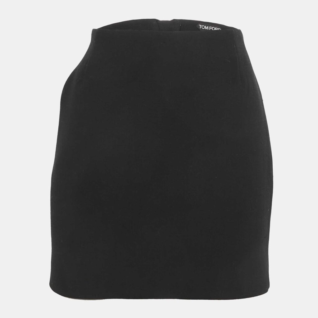 Tom Ford Black Wool Knit Mini Skirt M Tom Ford Black Wool Knit Mini Skirt M