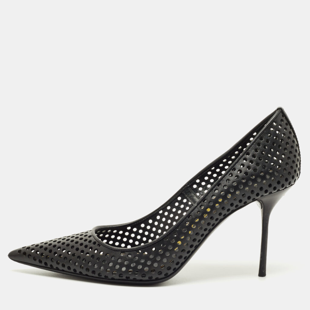 Tom Ford Black Leather Pointed Toe Pumps Size 37.5