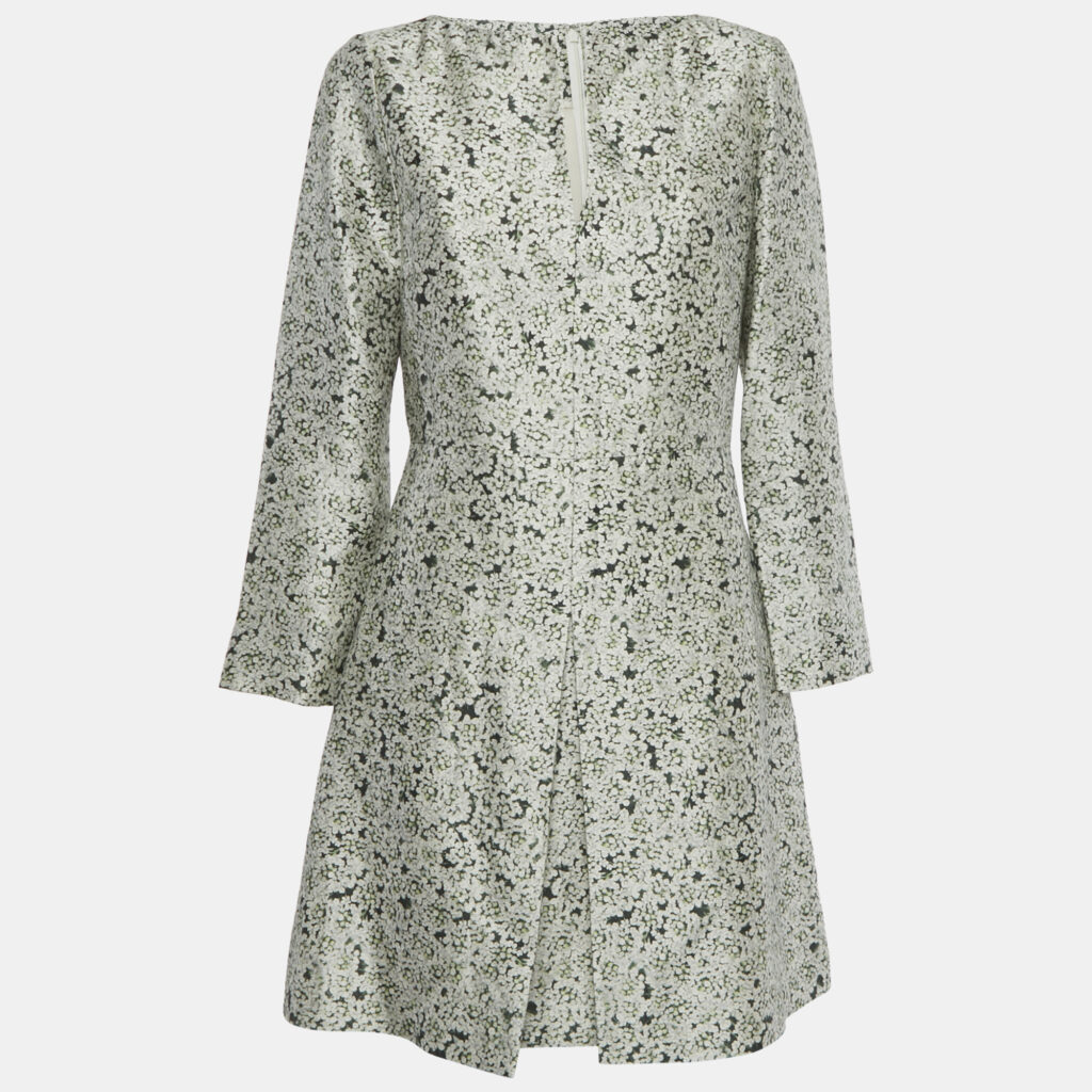 luxury-women-tory-burch-new-clothes-p1250556-005-1.jpg Tory Burch Green Floral Print Silk Mini Dress L
