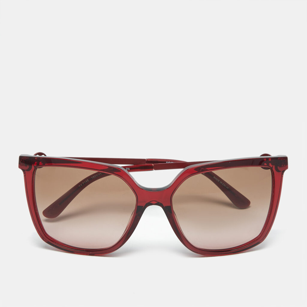 Tory Burch Red/Brown Gradient TY7146 Square Sunglasses Tory Burch Red/Brown Gradient TY7146 Square Sunglasses