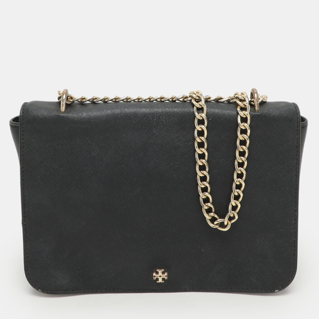 Tory Burch Black Leather Chain Shoulder Bag Tory Burch Black Leather Chain Shoulder Bag