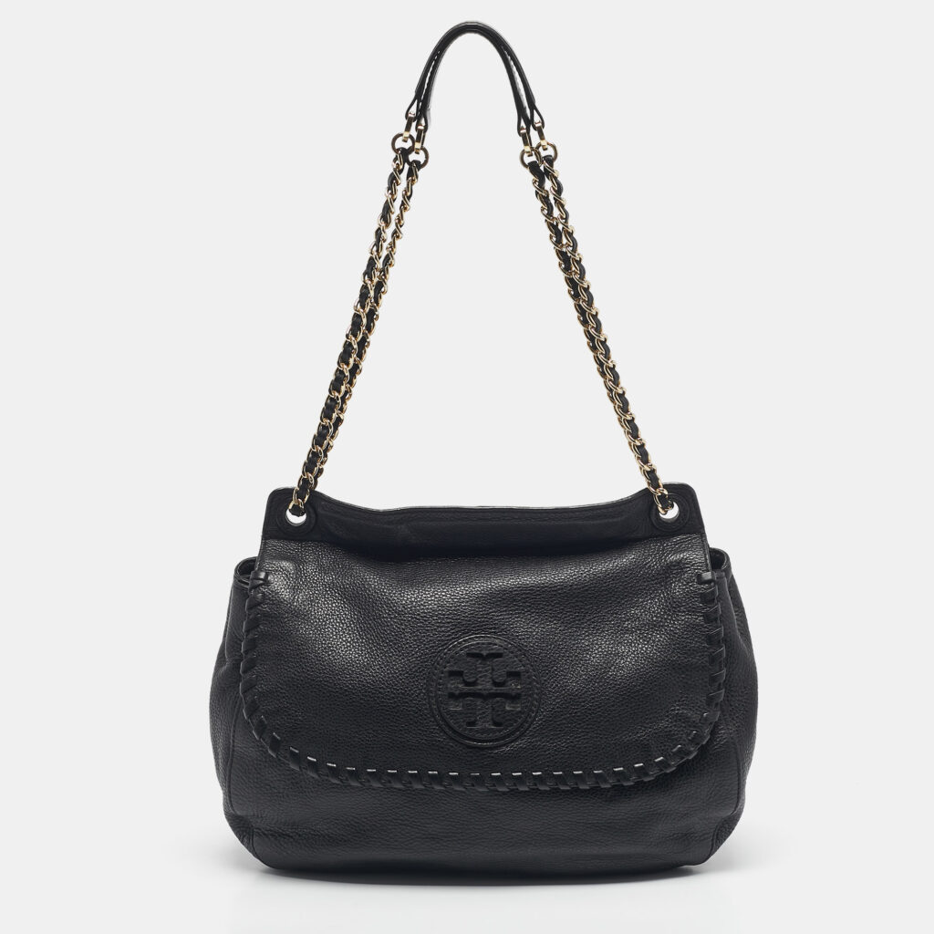 Tory Burch Black Leather Chelsea Flap Shoulder Bag Tory Burch Black Leather Chelsea Flap Shoulder Bag