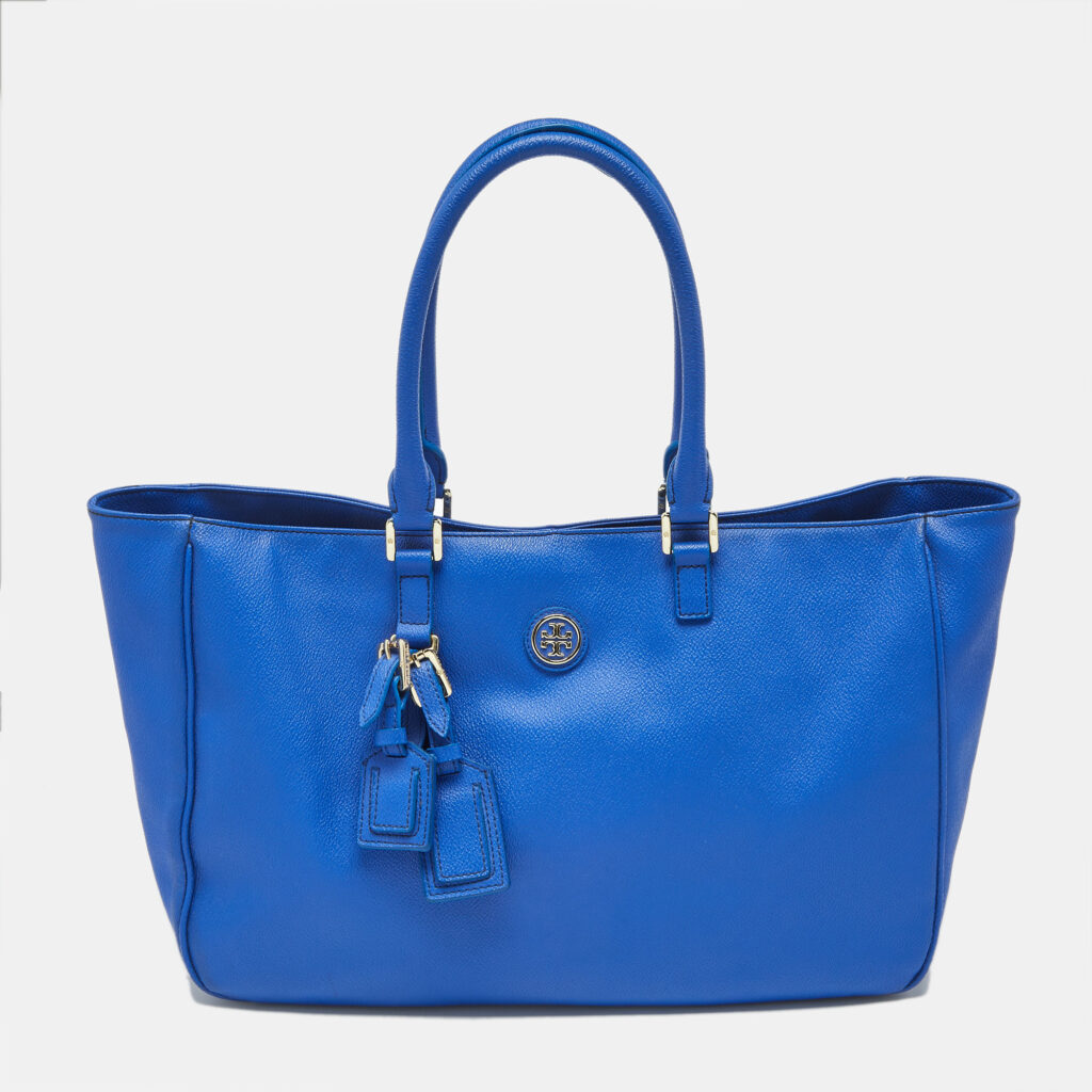 Tory Burch Blue Leather Roslyn Tote Tory Burch Blue Leather Roslyn Tote