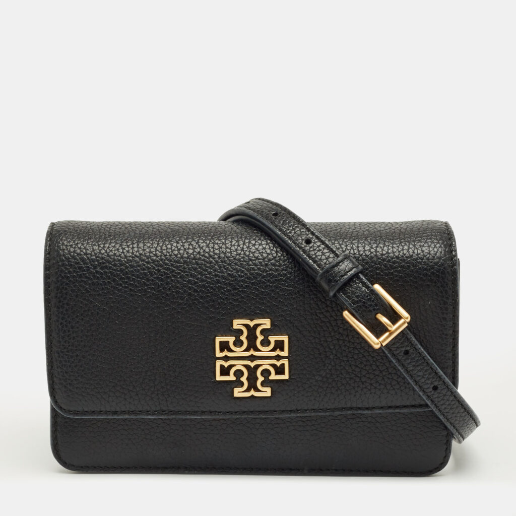 Tory Burch Black Leather Britten Shoulder Bag Tory Burch Black Leather Britten Shoulder Bag
