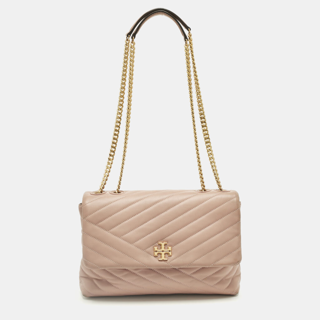 Tory Burch Pink Quilted Leather Kira Shoulder Bag Tory Burch Pink Quilted Leather Kira Shoulder Bag