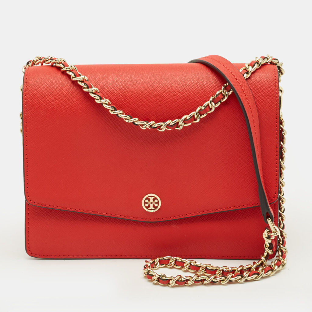 Tory Burch Robinson Red Leather Convertible Shoulder Bag Tory Burch Robinson Red Leather Convertible Shoulder Bag