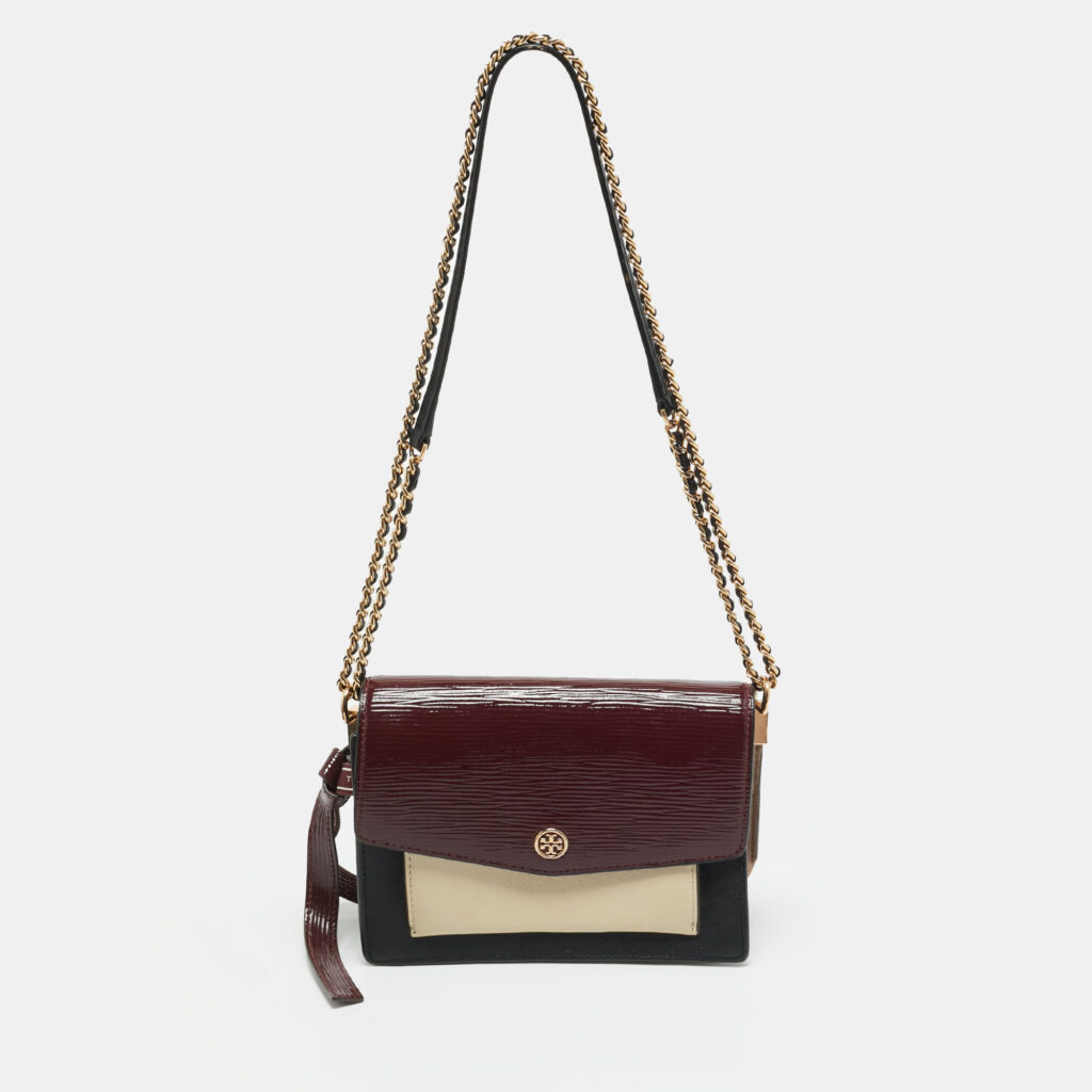 Tory Burch Robinson Multicolor Mixed Leather Shoulder Bag Tory Burch Robinson Multicolor Mixed Leather Shoulder Bag