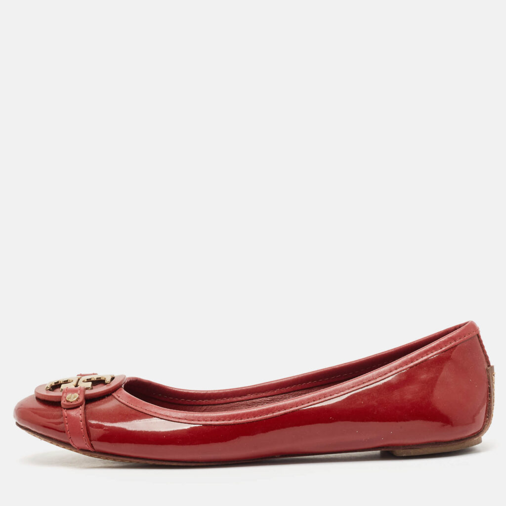 Tory Burch Red Patent Leather Aaden Ballet Flats Size 39 Tory Burch Red Patent Leather Aaden Ballet Flats Size 39