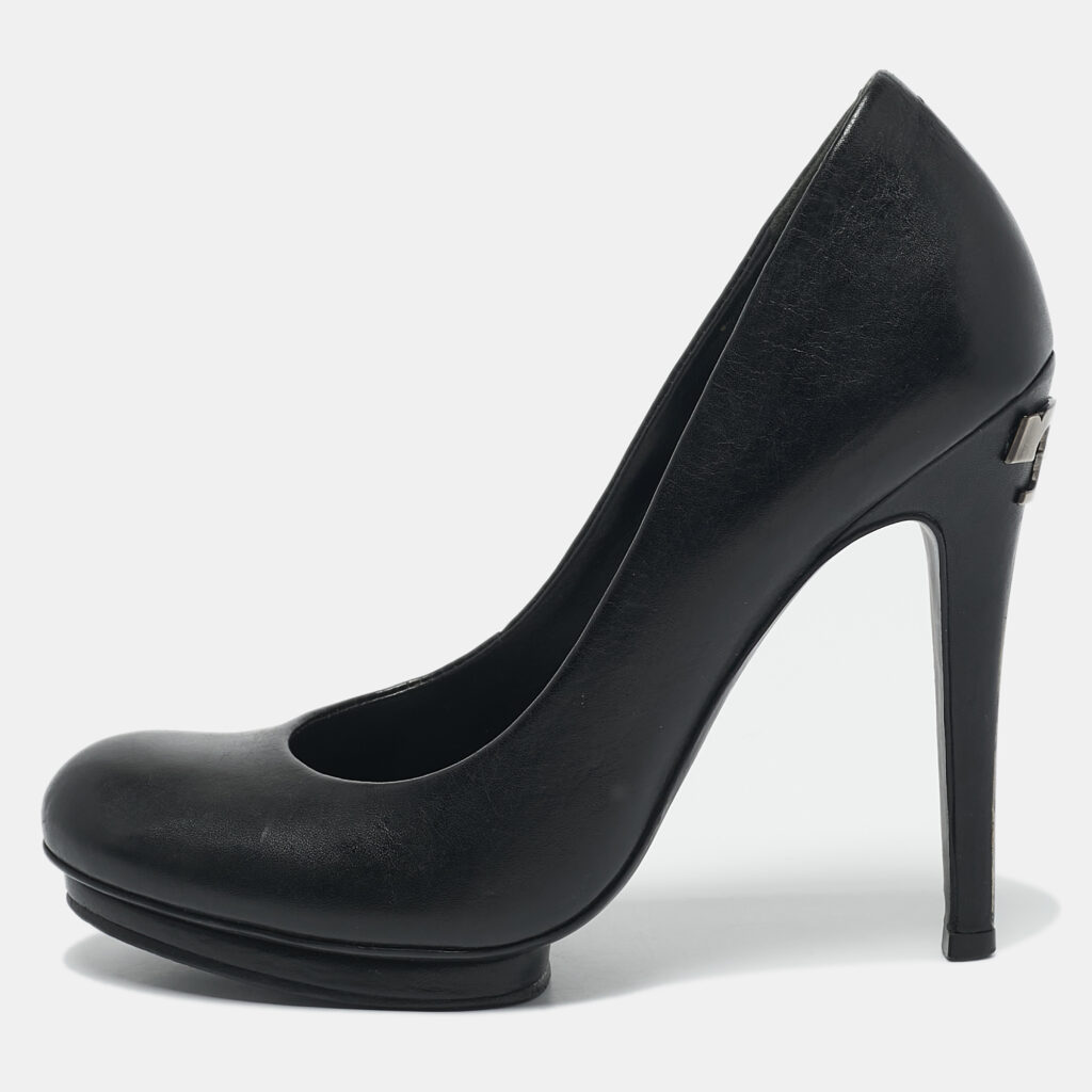 Tory Burch Black Leather Platform Pumps Size 38 Tory Burch Black Leather Platform Pumps Size 38