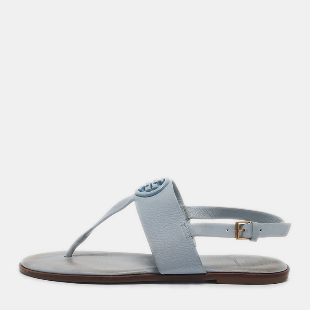 Tory Burch Blue Leather Slingback Sandals Size 37 Tory Burch Blue Leather Slingback Sandals Size 37