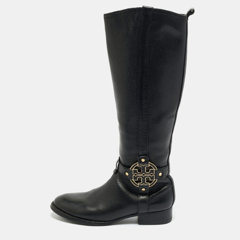 Tory Burch Black Leather Amanda Knee Length Boots Size 36.5 Tory Burch Black Leather Amanda Knee Length Boots Size 36.5