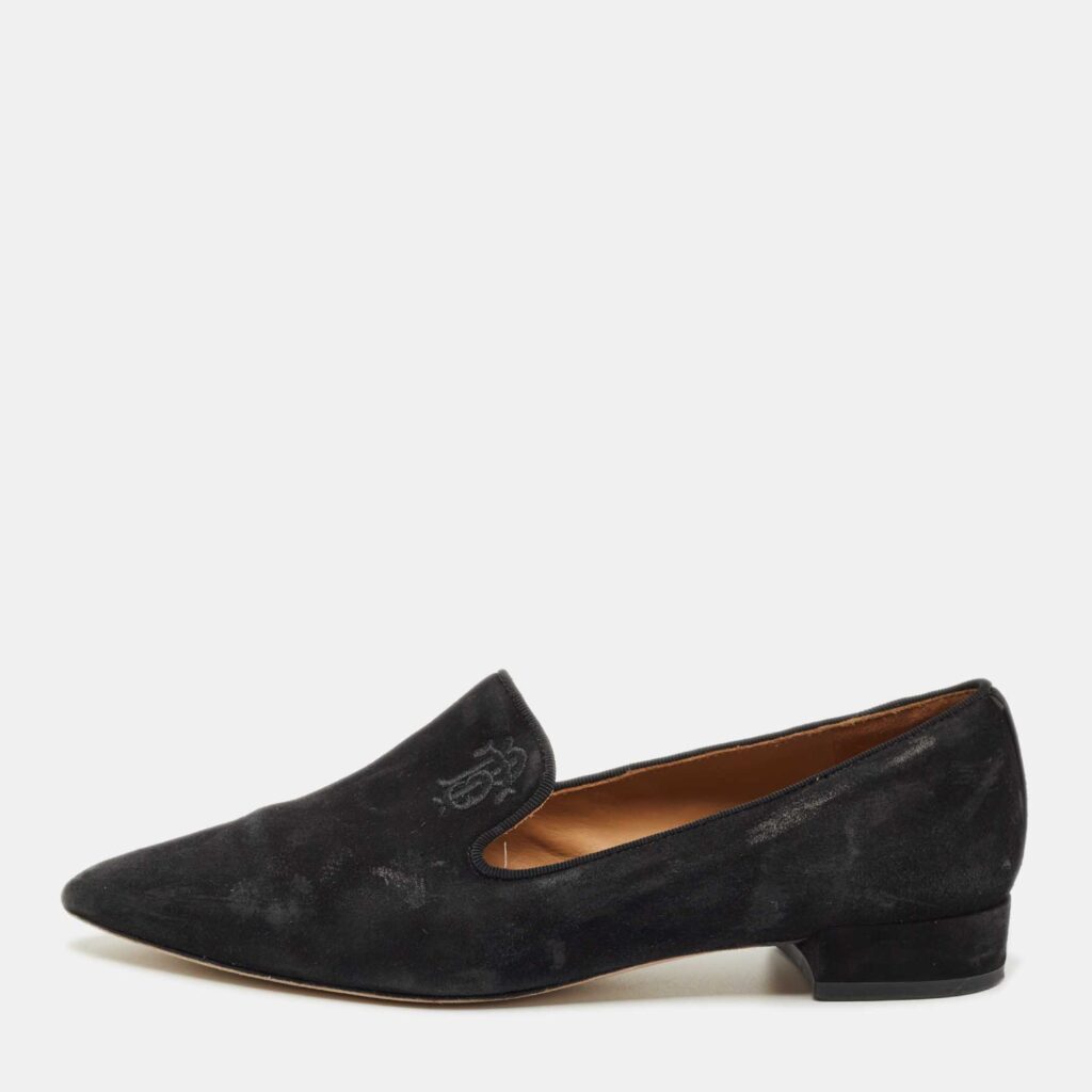 Tory Burch Black Suede Smoking Loafer Size 36 Tory Burch Black Suede Smoking Loafer Size 36