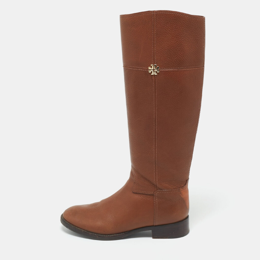 Tory Burch Brown Leather Jolie Riding Knee Length Boots Size 37 Tory Burch Brown Leather Jolie Riding Knee Length Boots Size 37