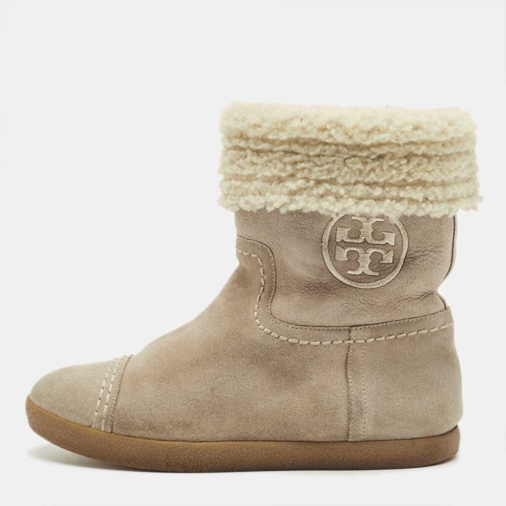 Tory Burch Beige Nubuck Leather Snow Boots Size 37 Tory Burch Beige Nubuck Leather Snow Boots Size 37